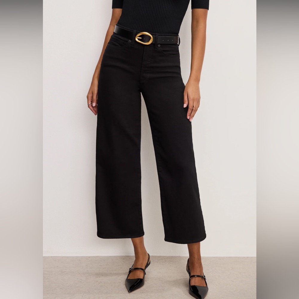 NWT GOOD AMERICAN GOOD WAIST CROPPED PALAZZO NEVER FADE JEANS SIZE 12 & Size 20 - Picture 4 of 10
